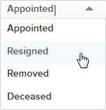 Officer status field changed from Appointed to Resigned
